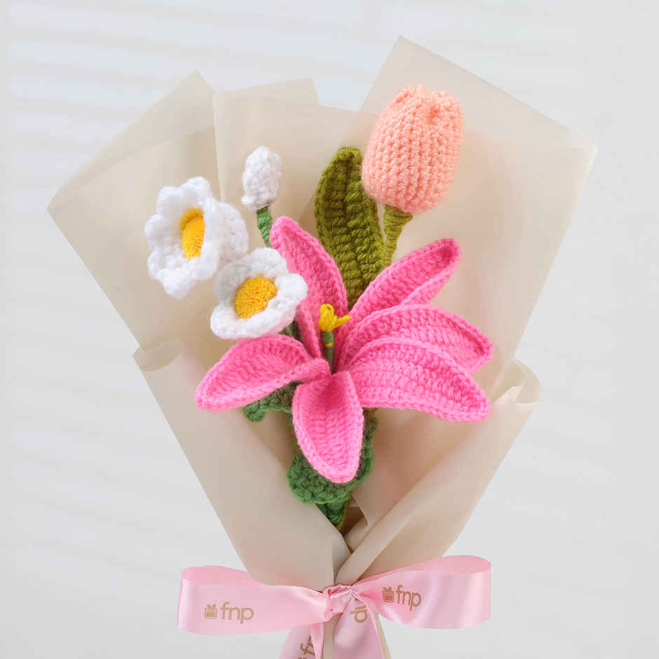 Crochet Flower Charm Arrangement | Keepsake Gift | FNP
