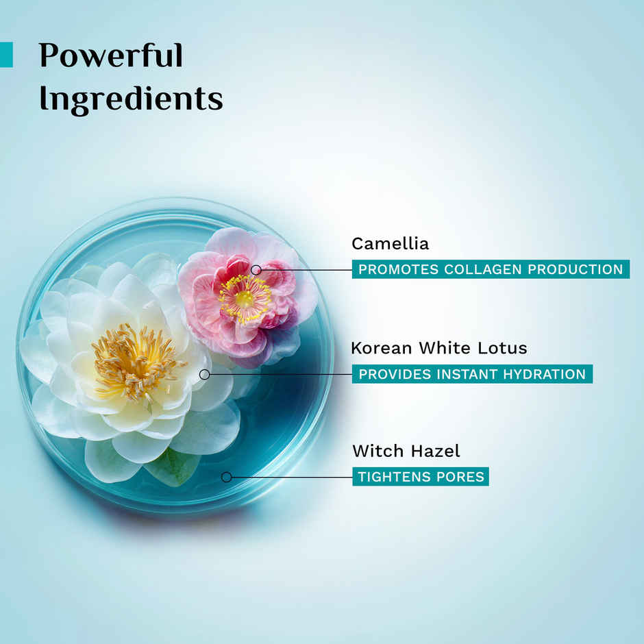 Pilgrim White Lotus Refreshing Face Mist & Toner For Glowing Skin & Reducing Open Pores