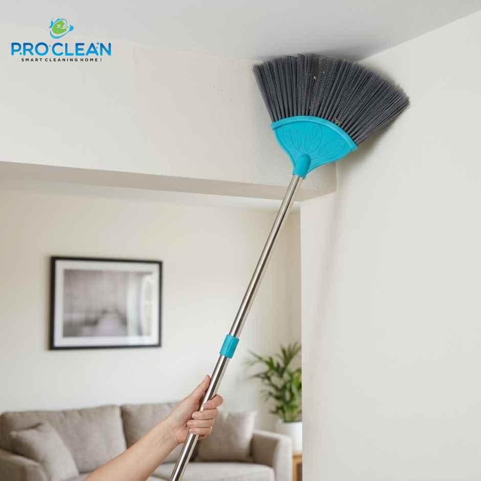 Proclean V-Fan Brush | Zala Broom | With SS Telescopic Handle | 5 Feet
