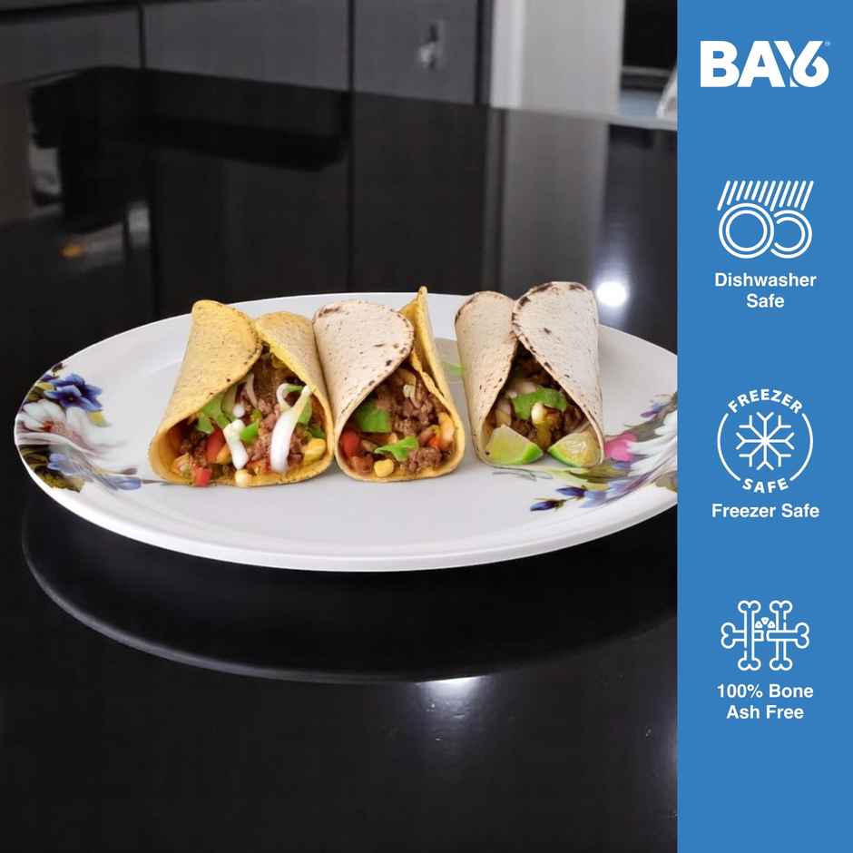 BAY6 Euro Series Round Melamine Dinner Plate -11" - Daisy Pink - Set of 4