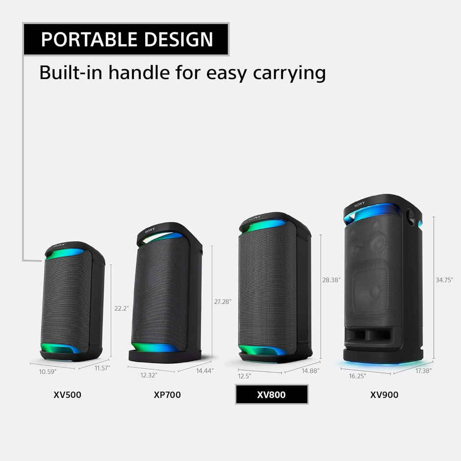 Sony SRS-XV800 X-Series Wireless Portable Bluetooth Karaoke Party Speaker