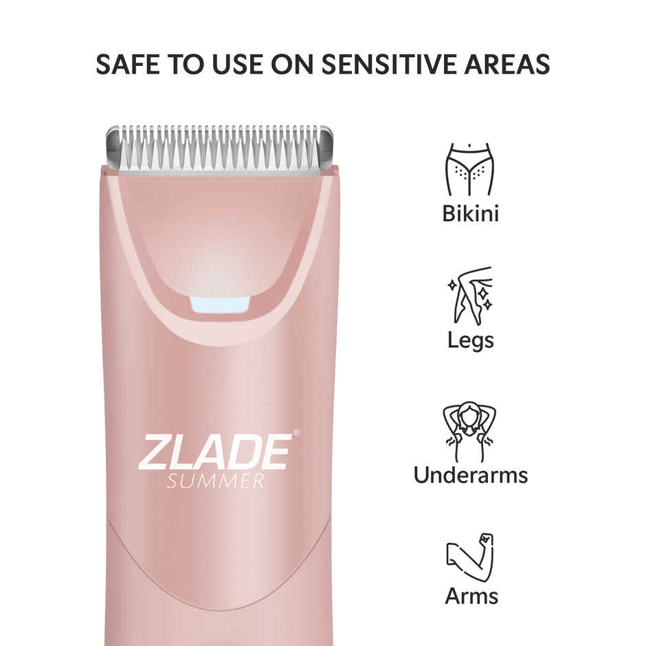 Zlade Women's Summer Intimate Hair Removal Trimmer | Bikini Line, Underarms, Body Hair | Waterproof