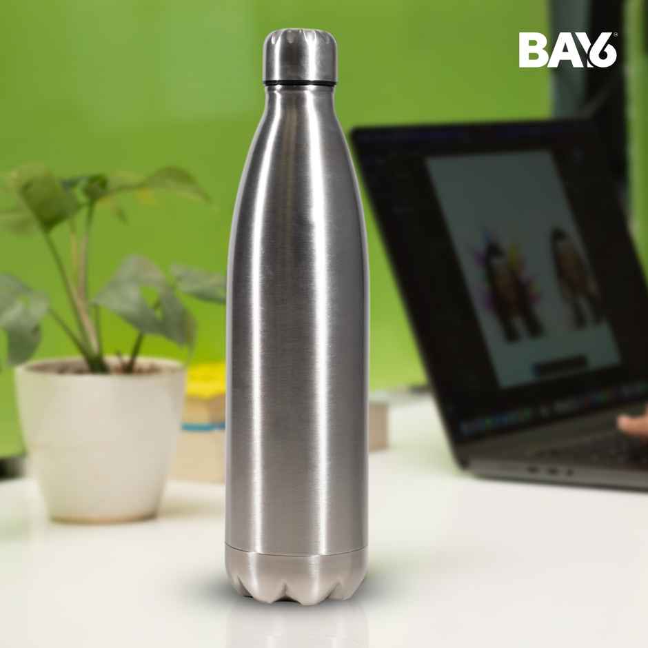 BAY6 Stainless Steel Hot & Cold Vacuum Flask | 1 L | Matte Finish