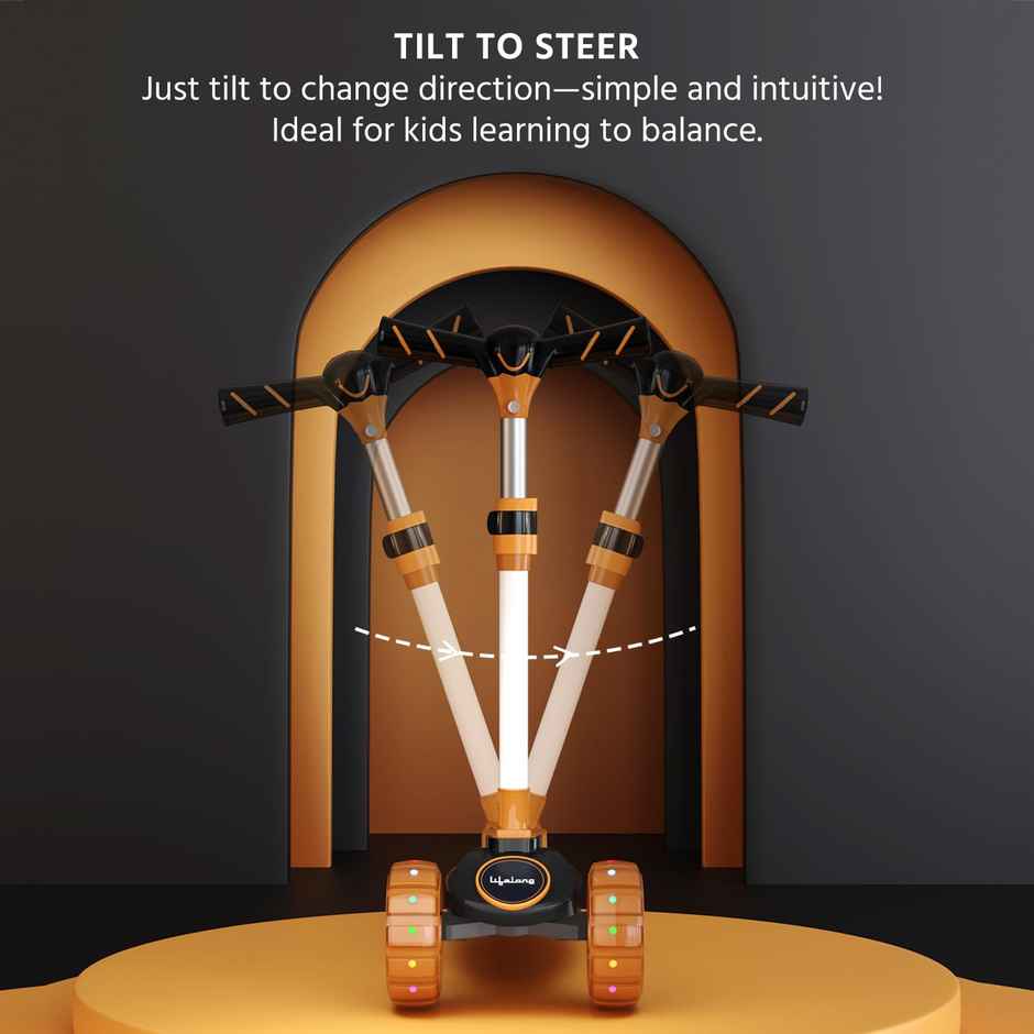 Lifelong Scooter For Kids 3+ Yrs 3 Changeable Colours PVC LED Wheels Adjustable Height LLKS19