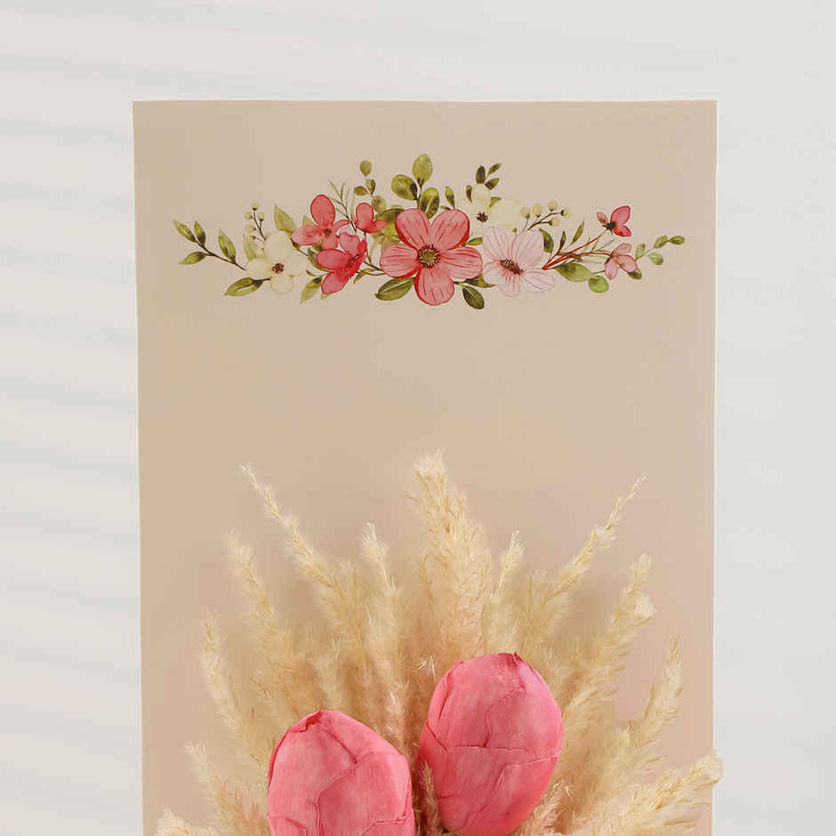 Rustic Dry Flower Bouquet Greeting Card | With Love for Mom | FNP