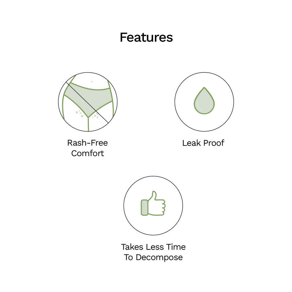 Pee Safe Bio Pads for Regular Protection | Light & Medium Flow with Disposable Bags | 10 pcs