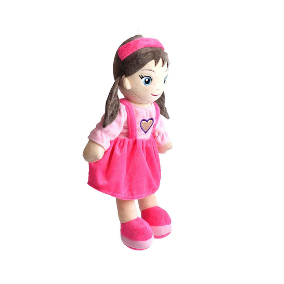 Mirada Pink Doll Soft Toy With Heart - 38Cm