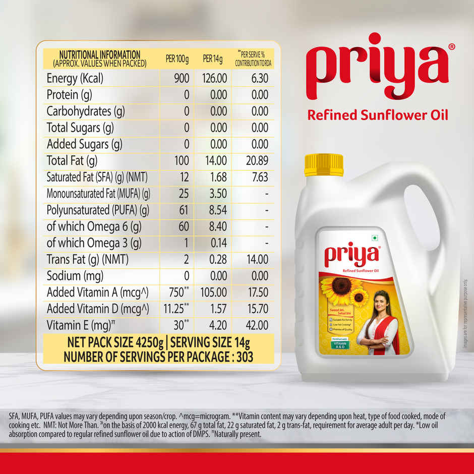 Priya Sunflower Oil | Jar