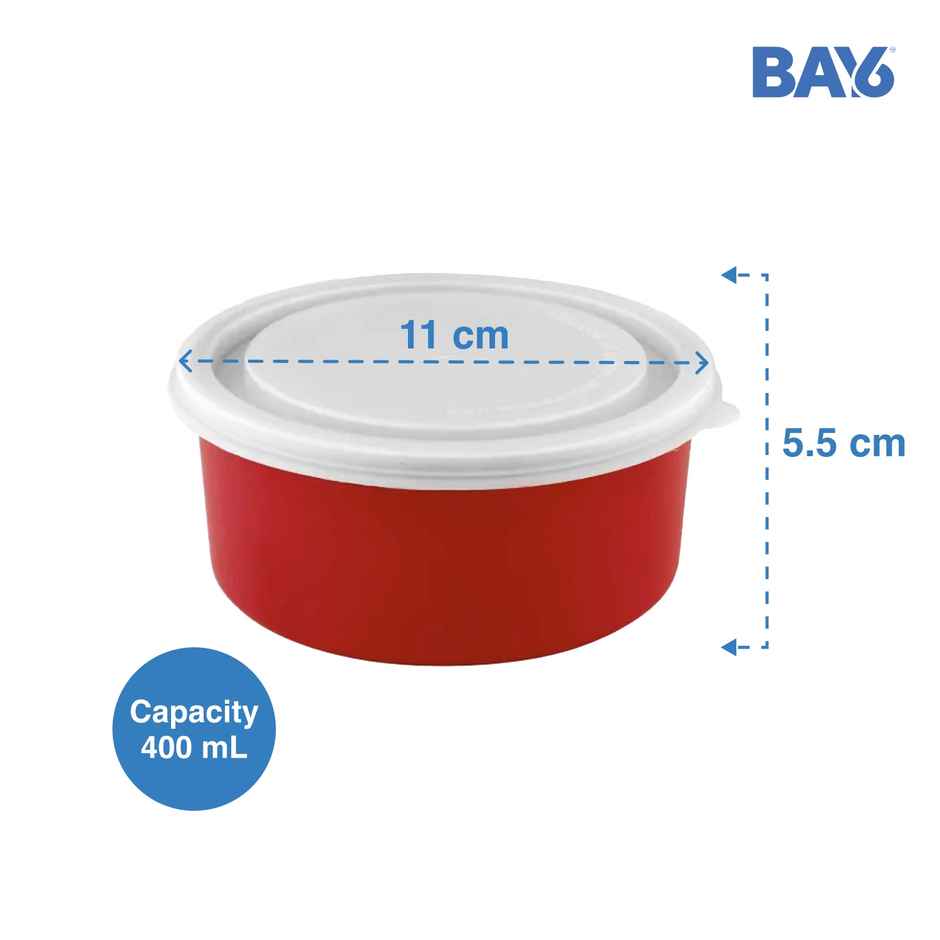 BAY6 Microwave-Safe Airtight Lunch Box Container - 400 ml - (2pc)