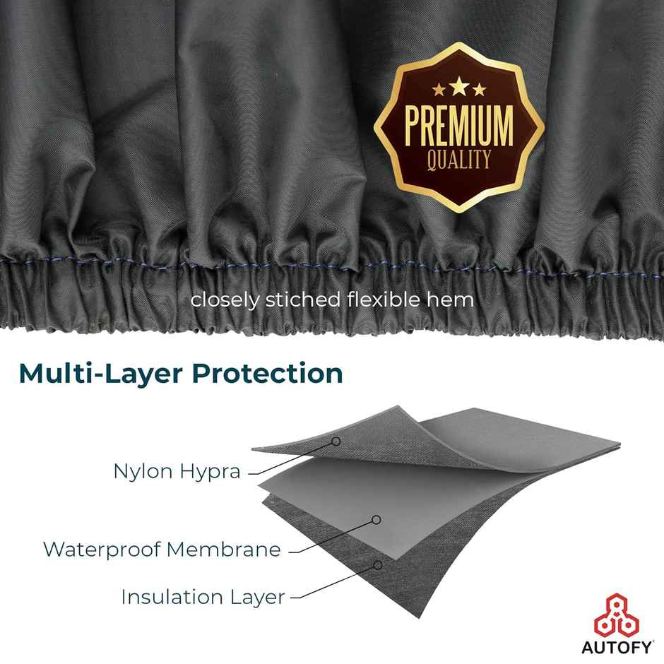 Autofy 100% Waterproof | Tested Bike Body Cover For All Bikes Upto Pulsar 180CC Size Cape - 02