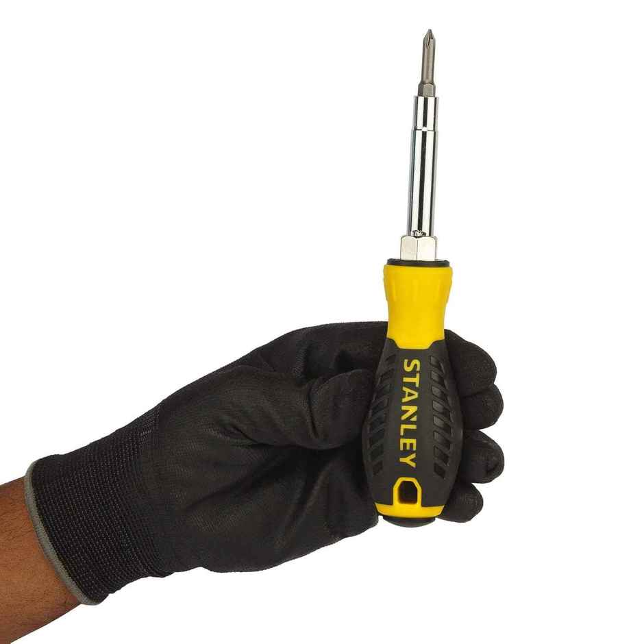 STANLEY STHT68012-8 6-Way Quick Change Screwdriver, Ideal For Fastening Screws and Nuts