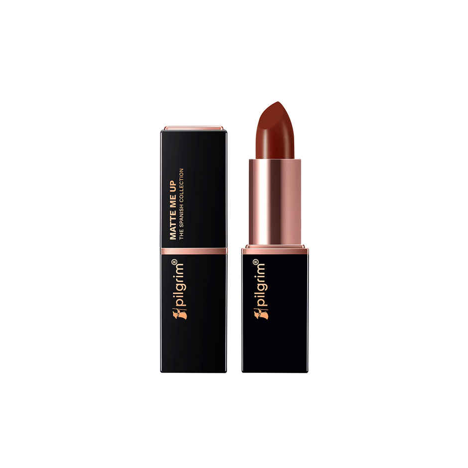 Pilgrim Matte Me Up Bullet Lipstick Creamy Lightweight Bold Non Drying SPF 30 | Cinnamon Lust 33