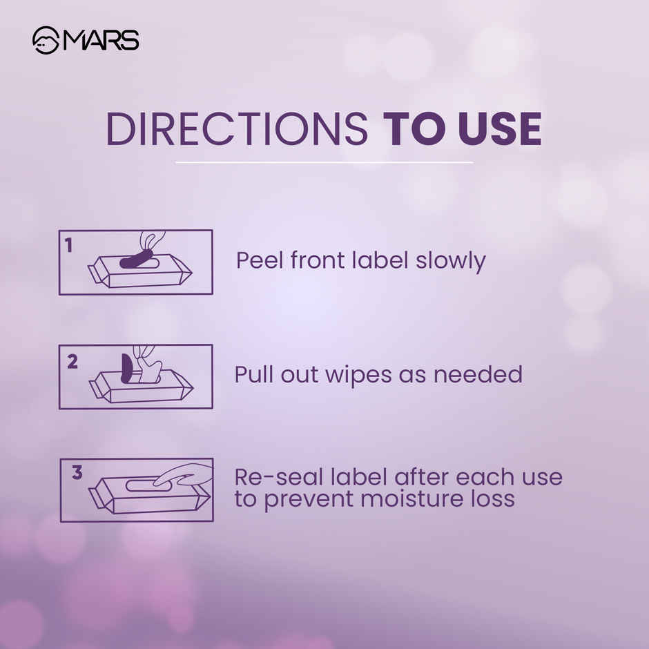 MARS Cosmetics Makeup Remover Wet Wipes For Face 30 Cotton Soft Wipes 1.0 PIECE