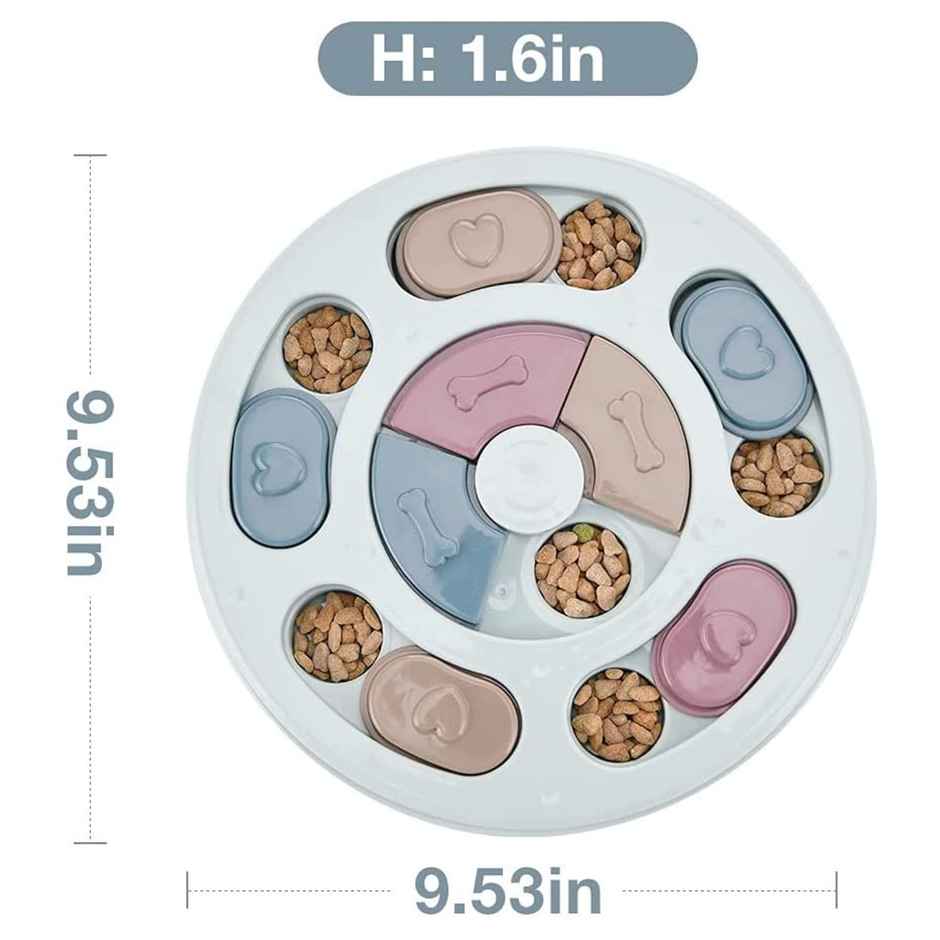 Foodie Puppies Pet Puzzle Treat Dispenser Toy - Slow Feeder For Dogs, Puppies, And Cats | Round - Assorted