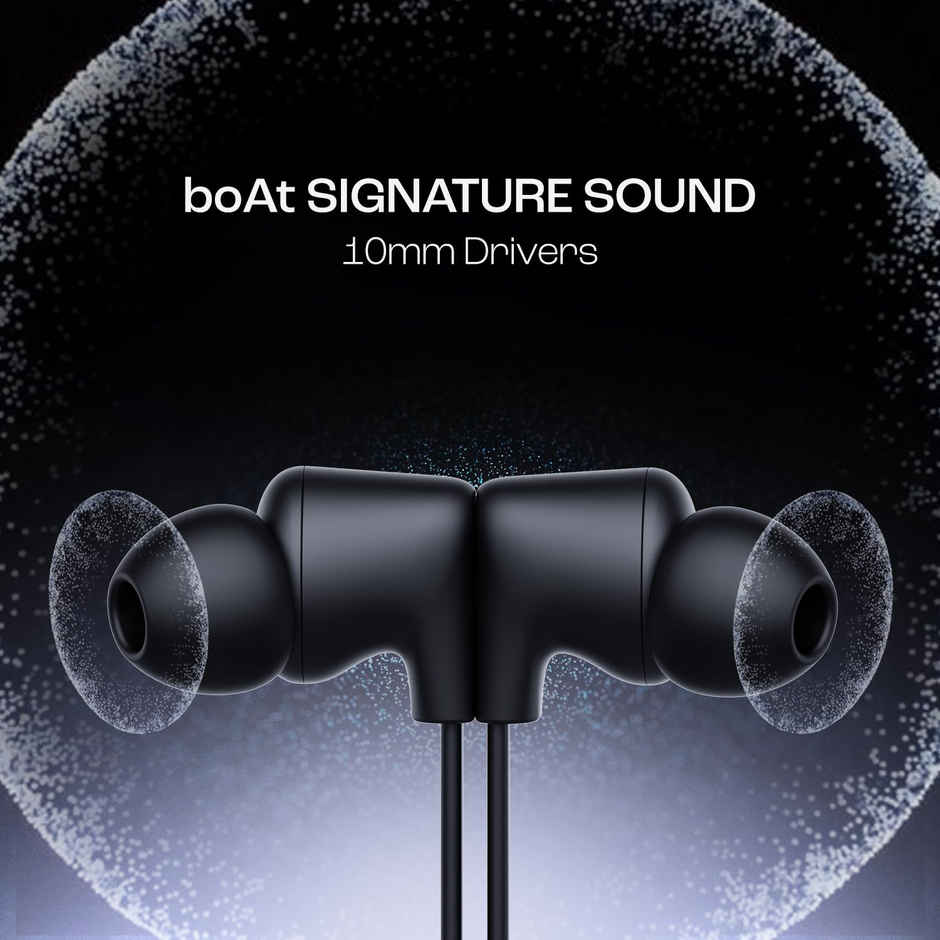 boAt Rockerz Trinity BT Neckband w/ 150H Playtime, Crystal Bionic Sound & ASAP Charge (Cosmic Black)
