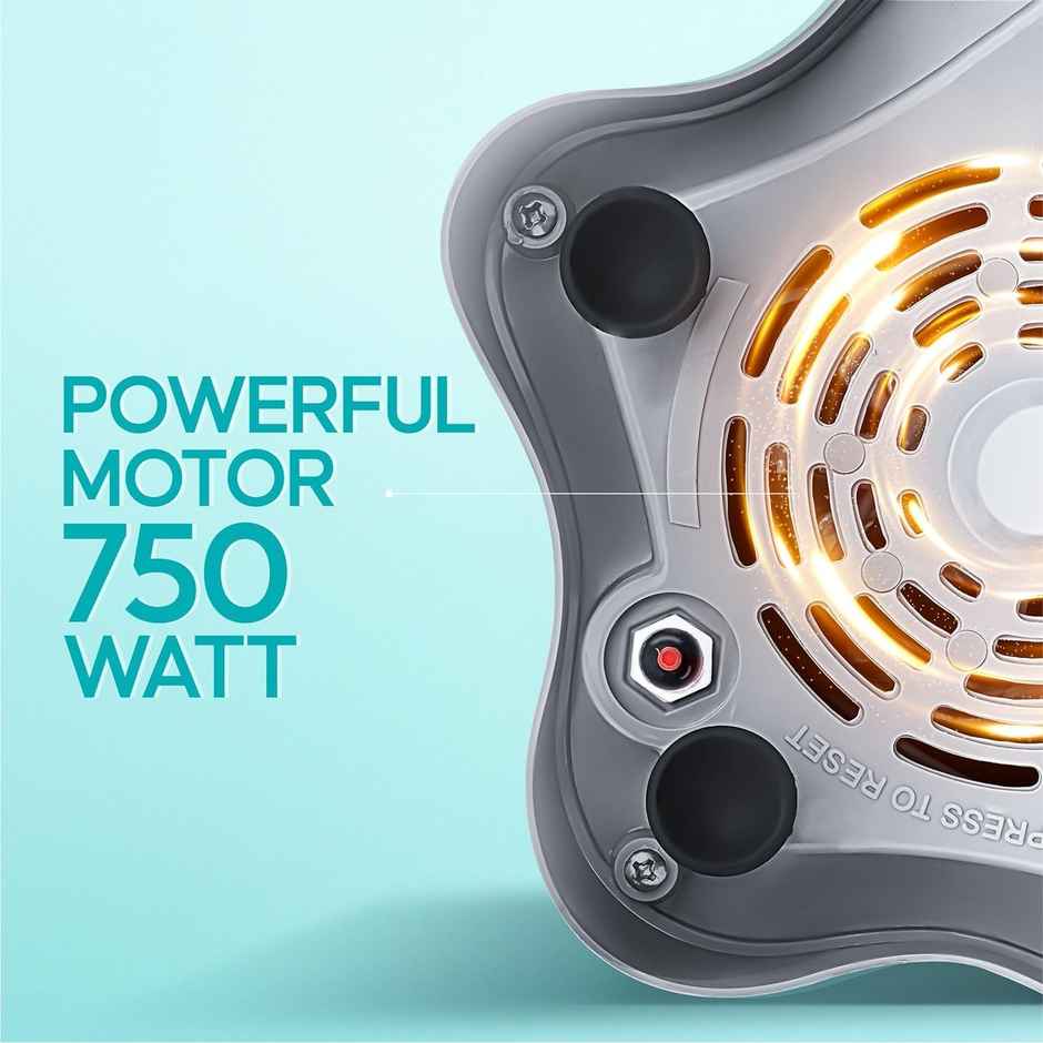 Longway Super DLX Juicer Mixer Grinder | 750W Powerful Motor | 4 Jars | Black & Grey