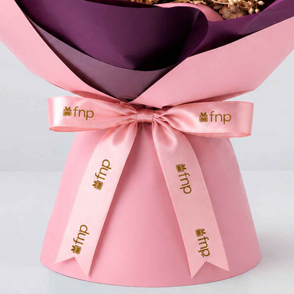 Serene Shola Pith Flower Blossom Bouquet | Gift Set | FNP