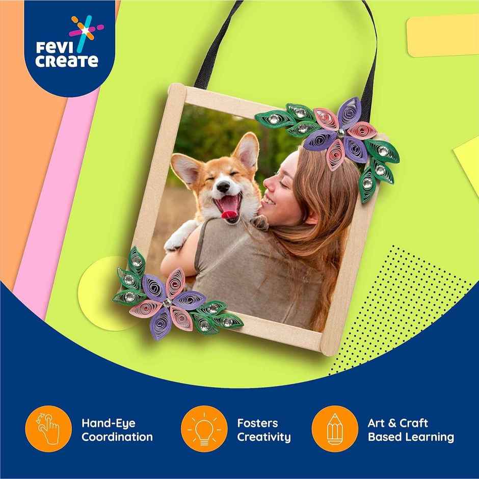 Fevicreate DIY Photo Frame Craft Kit | Birthday Return Gifts for Kids | 5+ Years