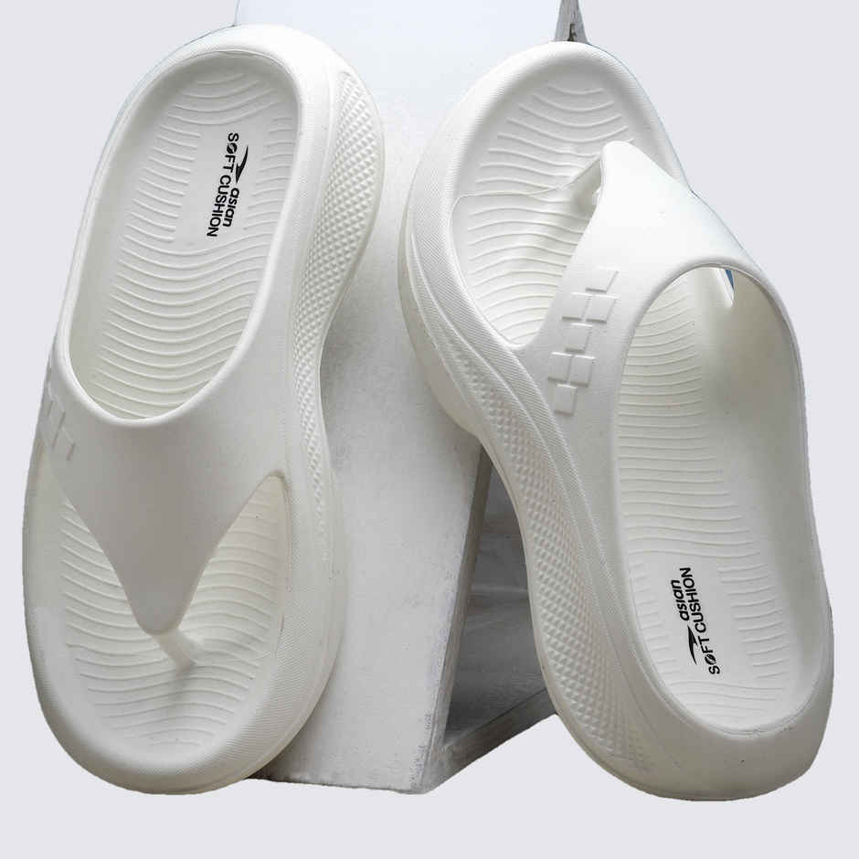 Asian Safari-01 Men Slippers Off White (Size-10)