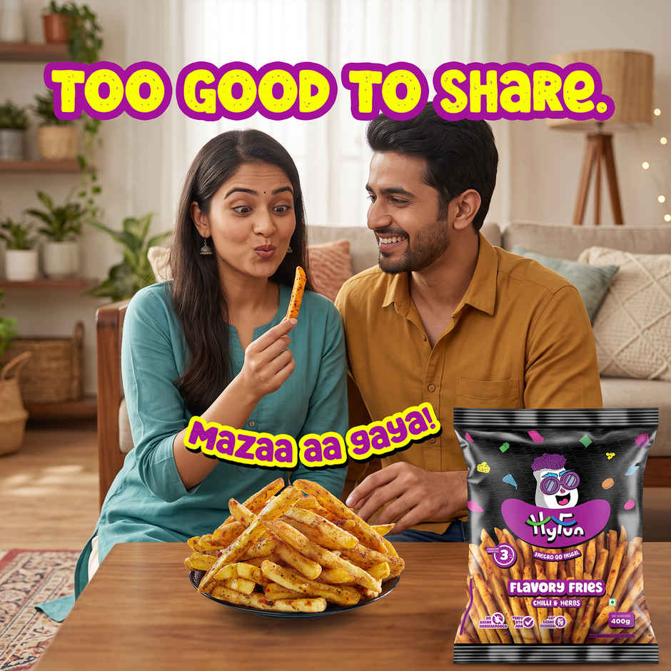 HyFun Flavory Fries | Chilli & Herbs, Air Fryer Friendly | Frozen