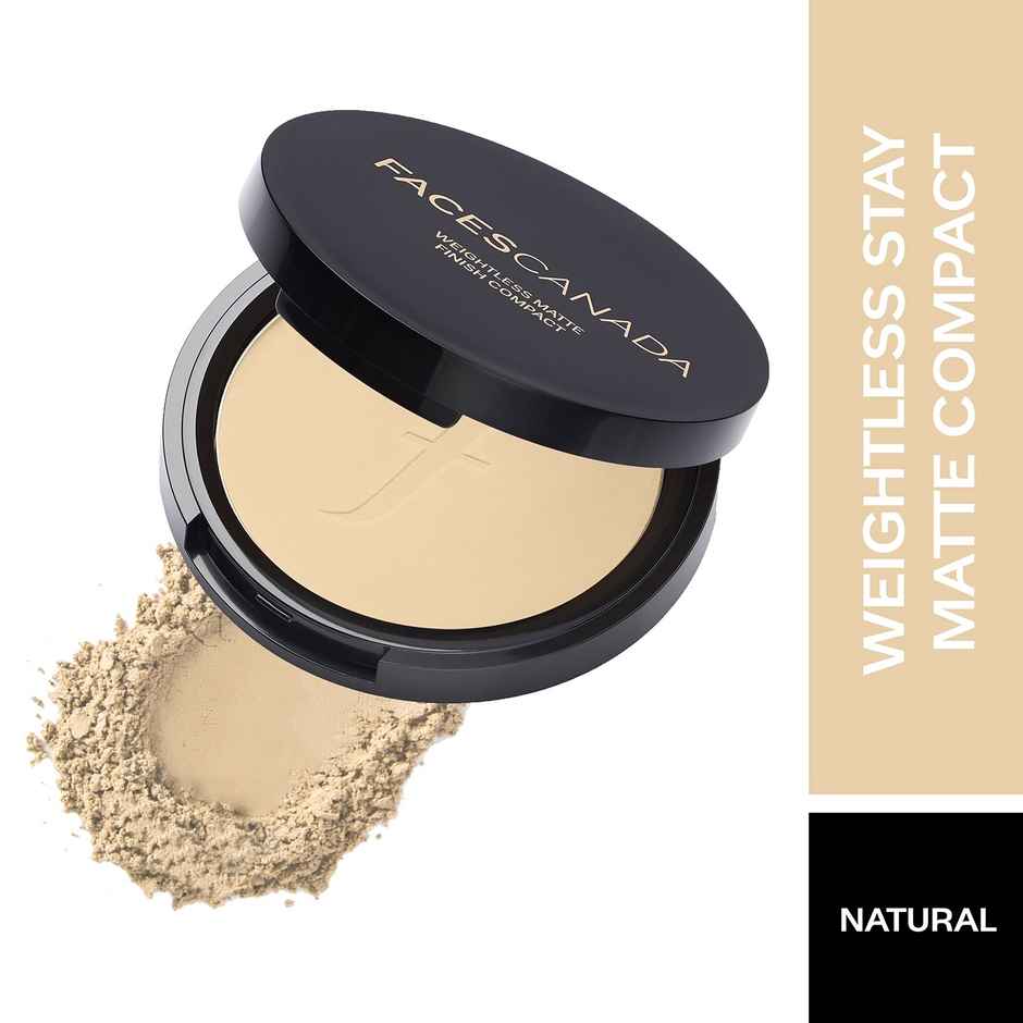 Faces Canada Weightless Stay Matte Compact Spf-20 Vitamin E & Shea Butter Ivory 01