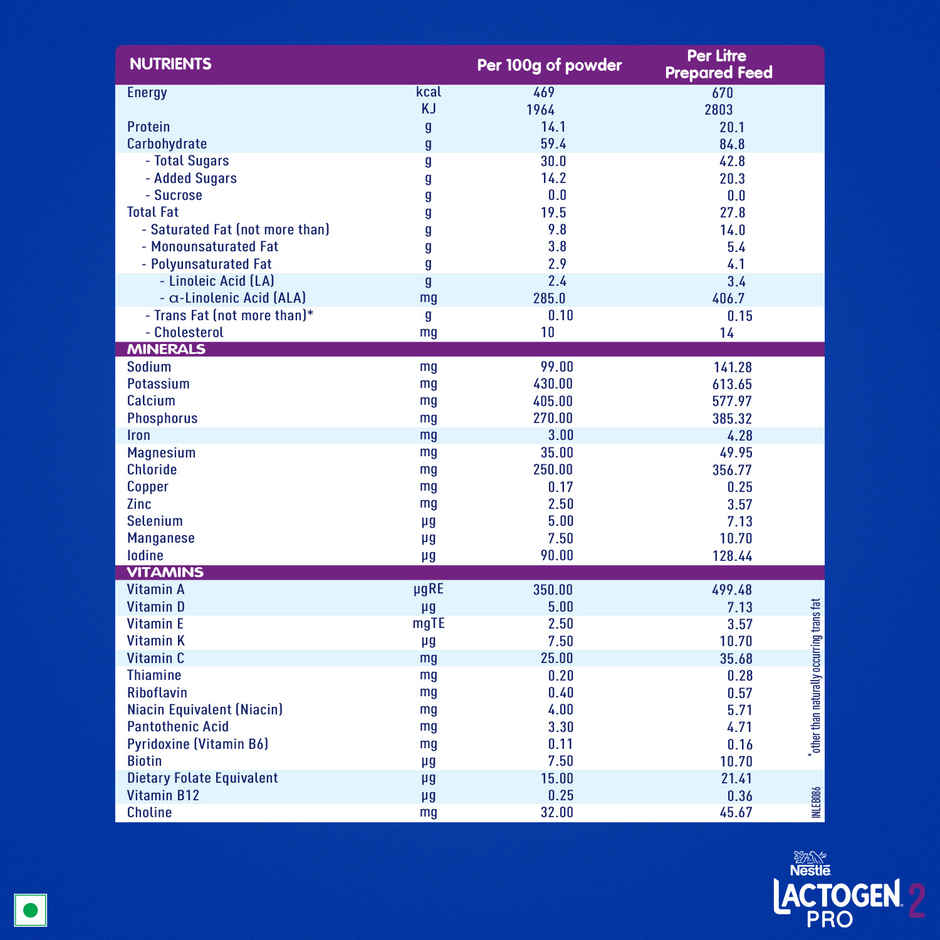 Nestle Lactogen Pro 2 Follow-Up Formula Baby Powder, Probiotic L. reuteri | 6-12 Months