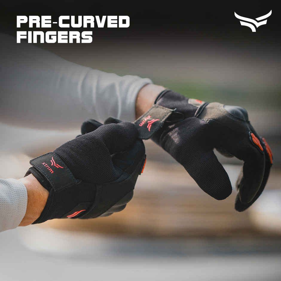 Xtrim Bike Riding Gloves | Black and Red | Medium)