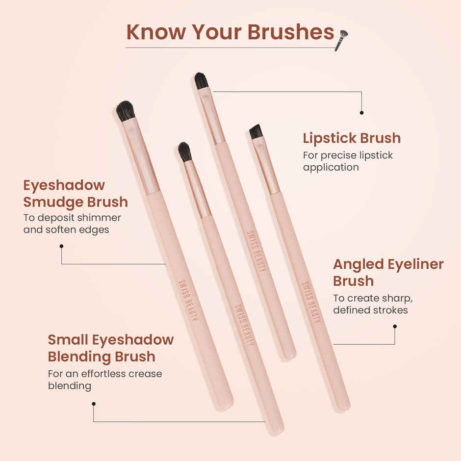 Swiss Beauty Take Me Anywhere 8-in-1 Makeup Brush Set
