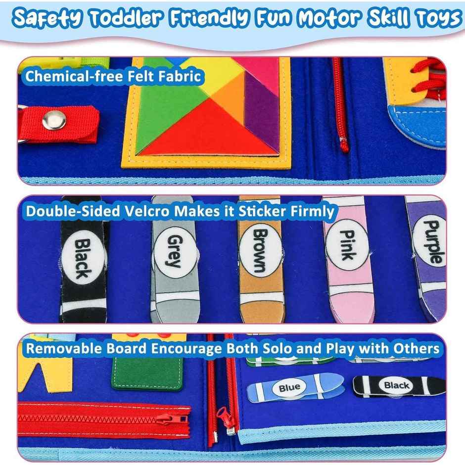 Fablue Busy Board Book Montessori Toy Preschool Learning Space Theme