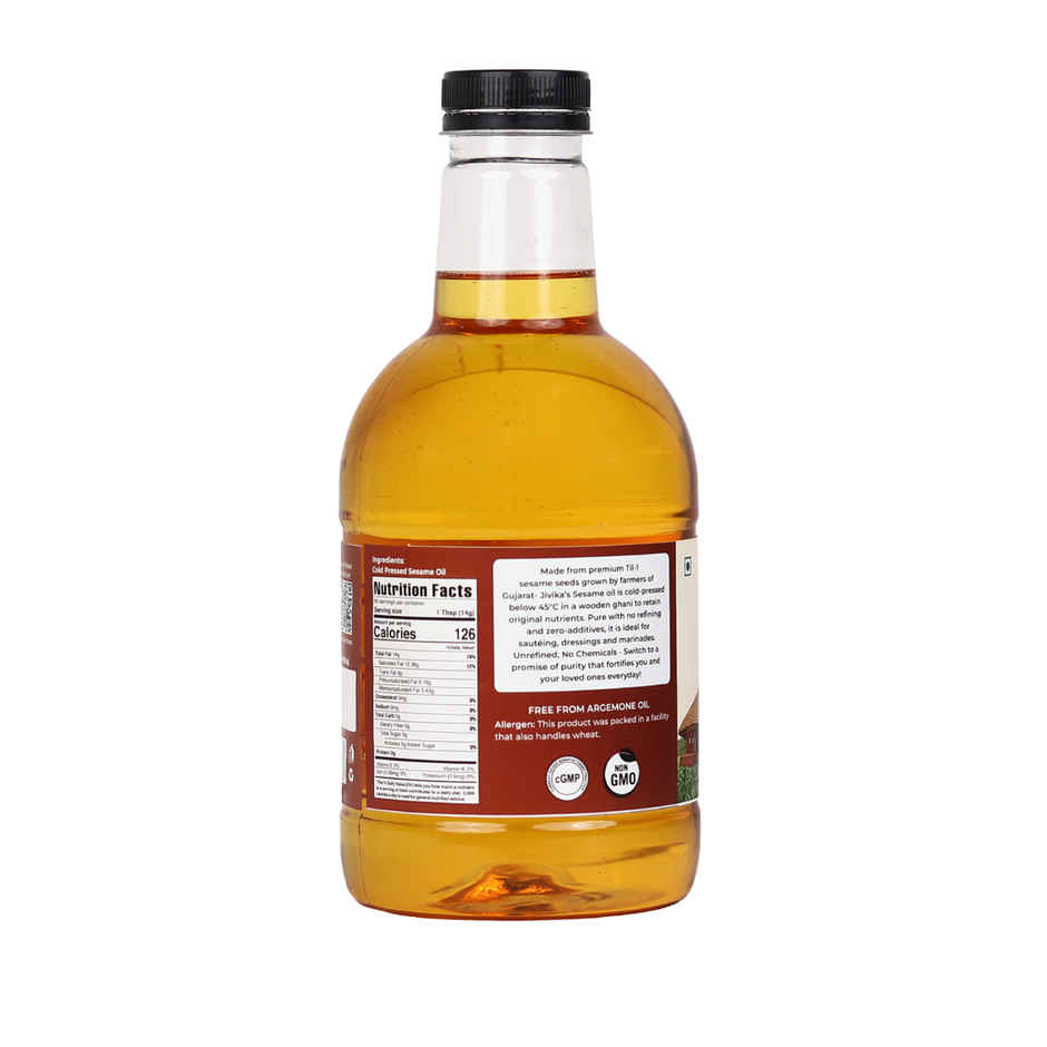 Jivika Natural Sesame (Til-Gingelly) Cold Pressed Oil | Healthy Cooking Oil