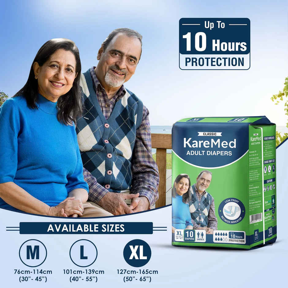 KareIn Classic Adult Diaper (Tape, XL , 125-165 cm)
