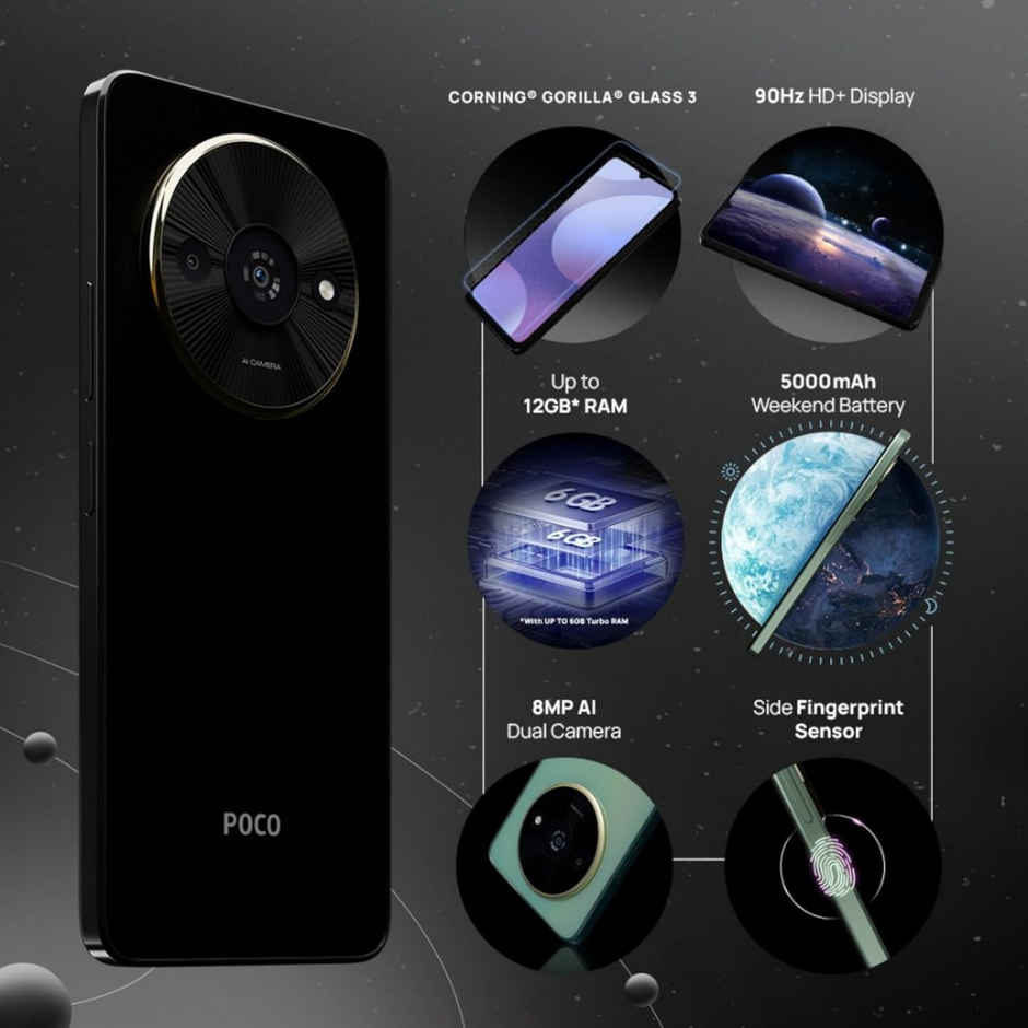 Poco C61 | 4GB | 64GB | Diamond Dust Black