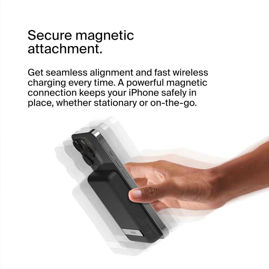 Belkin 5K mAh Magsafe Powrbank with Stand | Black