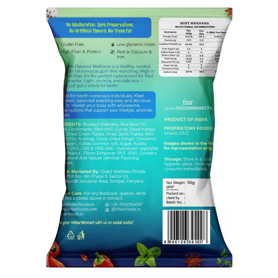 Khari Foods Makhana Pops | Mint Pudina Foxnuts | Healthy Snacks