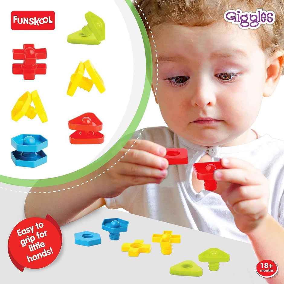 Giggles Funskool Nuts & Bolts Linking and Stacking Toy