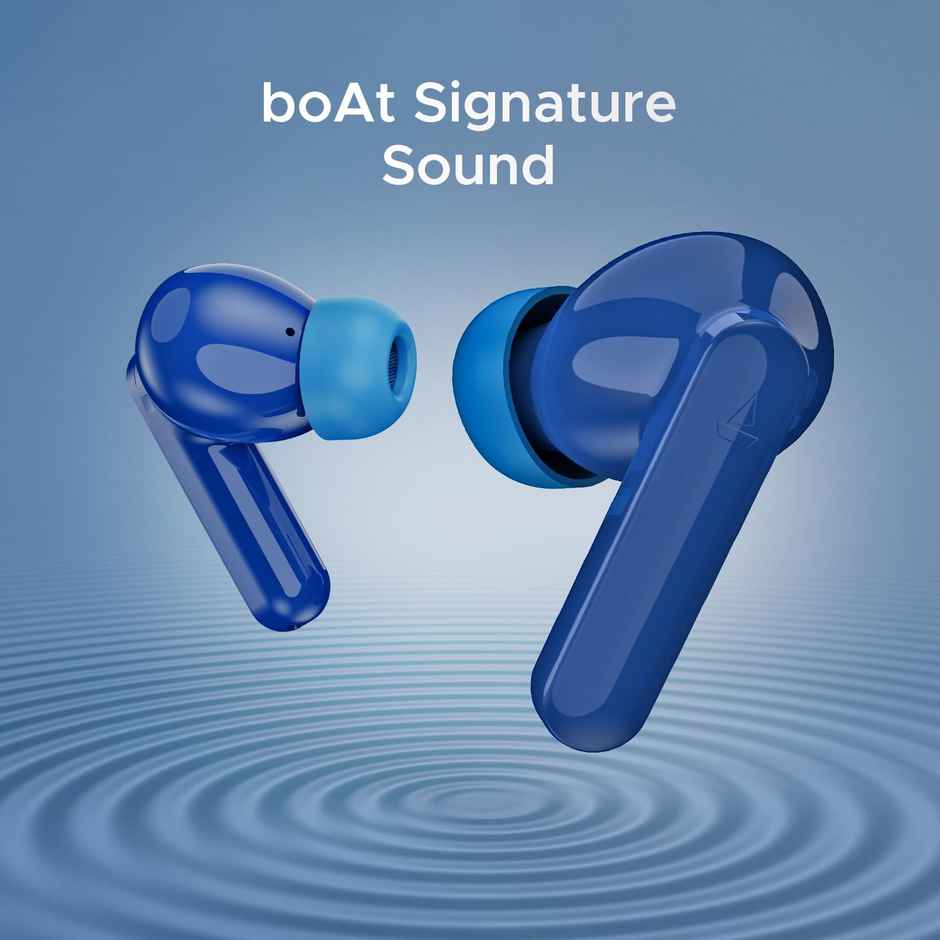 boAt Airdopes Ultra Plus TWS Earbuds With 50 Hrs Playback, 4-mic Enx Technology(Sporty Blue)