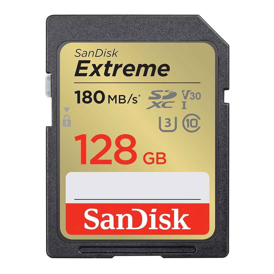Sandisk Extreme Sd Uhs I 128Gb Card For 4K Video,180Mb/S Read & 90Mb/S Write