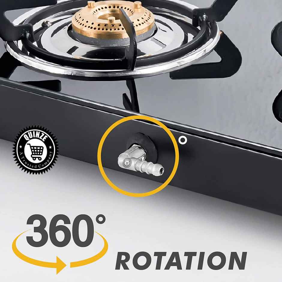 Quinze Revolving Lpg Gas Stove Nozzle - Suitable For All 1/4 BSP Gas Stoves | Stainless Steel