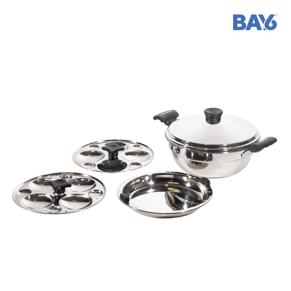 BAY6 Stainless Steel Dakshin 3-in-1 Multi Kadai
