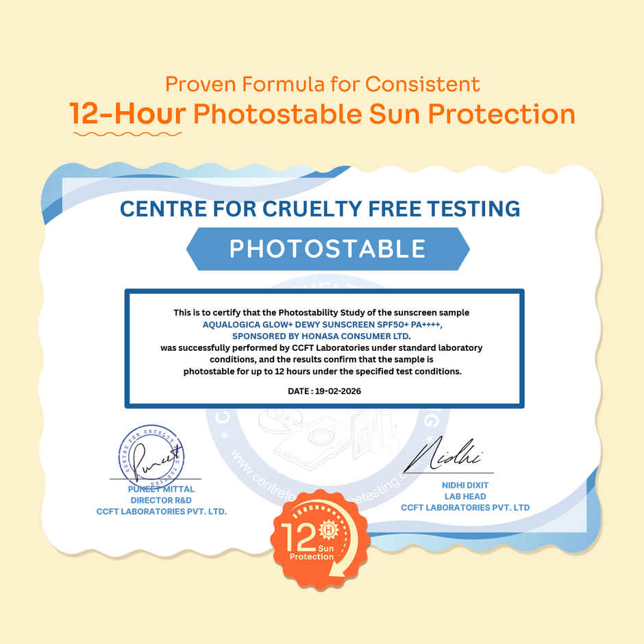 Aqualogica Glow+ Dewy Sunscreen SPF 50+ PA++++ with Anti Pollution Factor (APF) | Papaya & Vitamin C