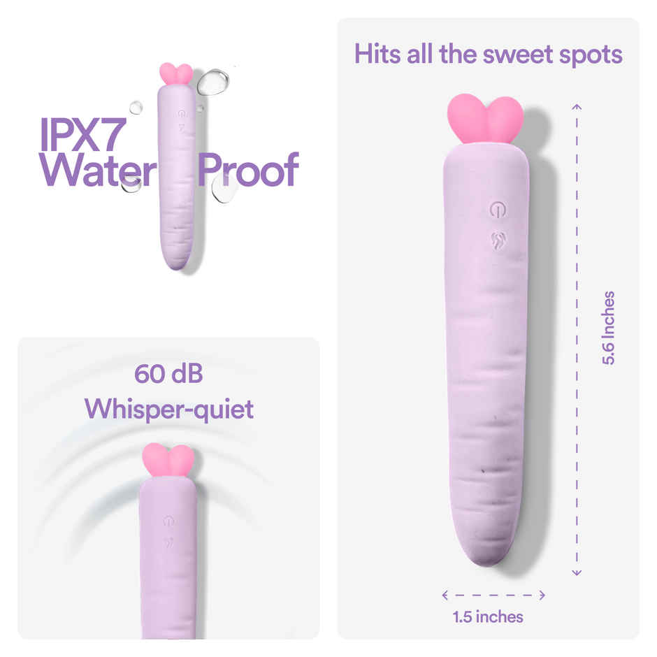 Bold Care Thrill Dual-sensation Massager | Heat + Thrust Mode | Humanlike 10 Patterns