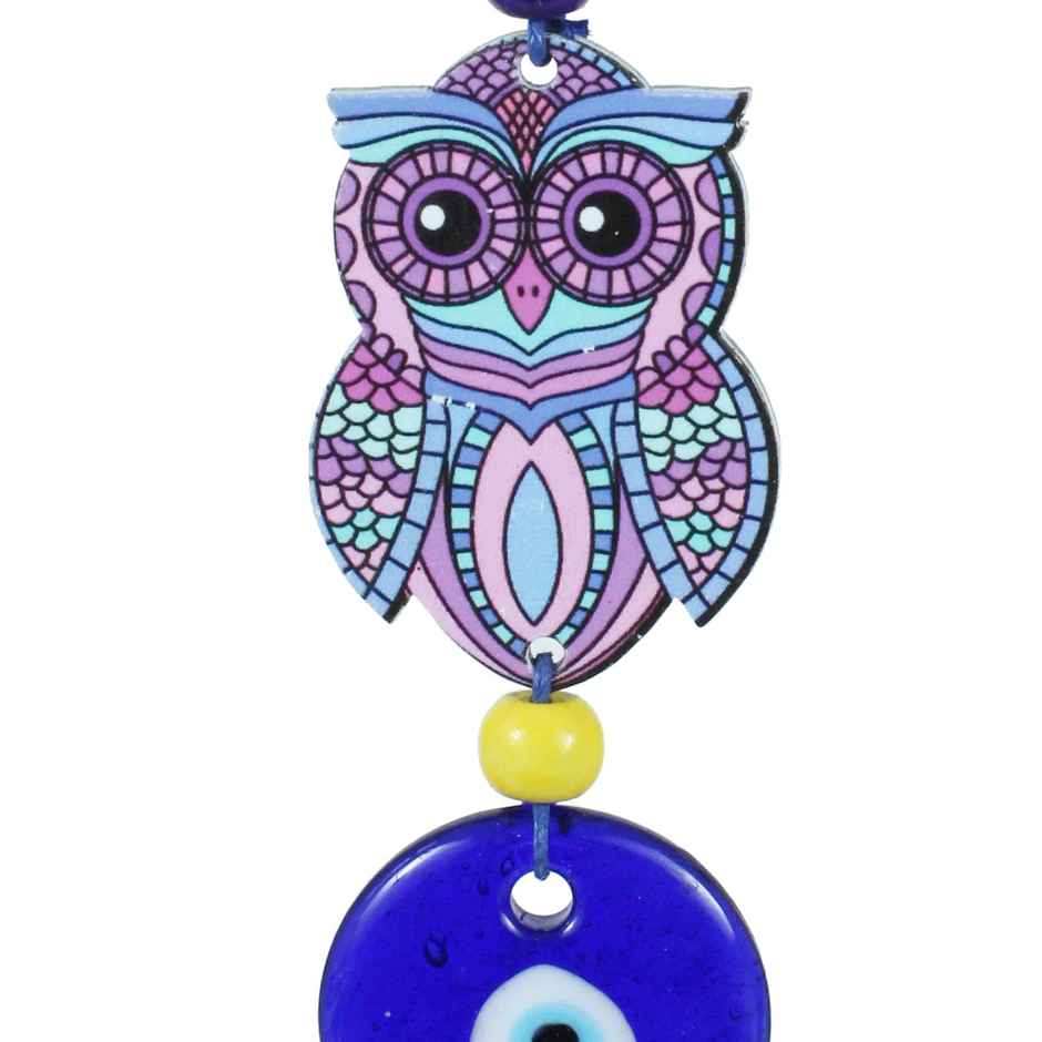 Tied Ribbons 2 Pcs Turkish Blue Evil Eye Owl