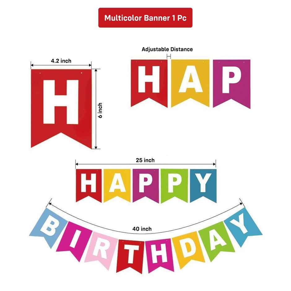 Party Propz Multicolour Happy Birthday Banner