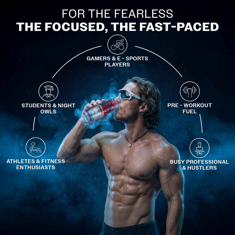 MuscleBlaze Wrathx Zero Sugar Energy Drink Frostbyte