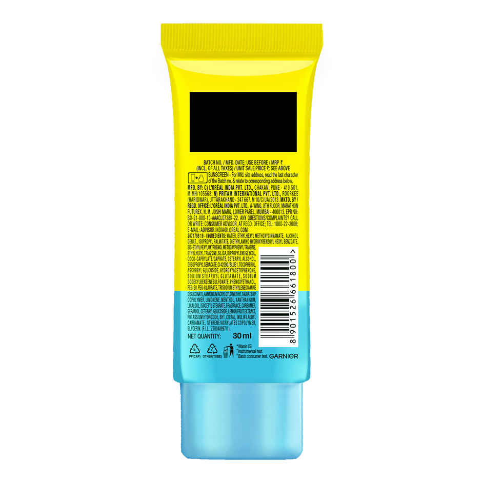 Garnier Super UV Cooling Water Gel Sunscreen | 8 hr Freshness | No White Cast | SPF 50 PA++++