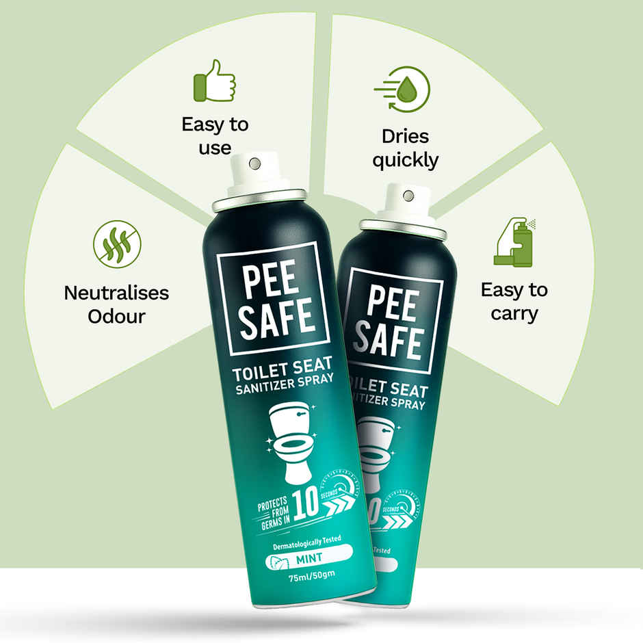 Pee Safe Toilet Seat Sanitizer Spray (Mint)
