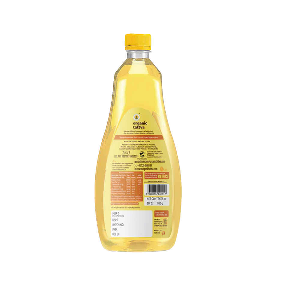 Organic Tattva Sesame (Til-Gingelly) Cold Pressed Oil
