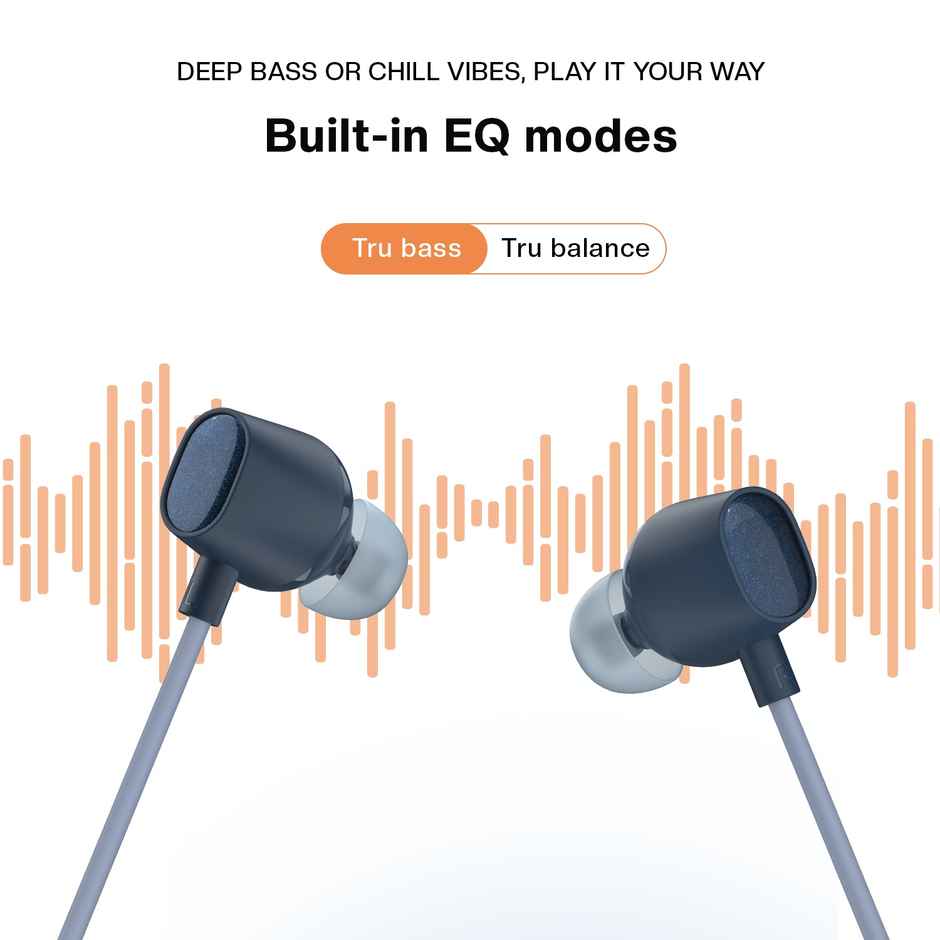 Noise Airwave Crest Bluetooth Wireless Neckband Earphones with Mic | Velvet Blue