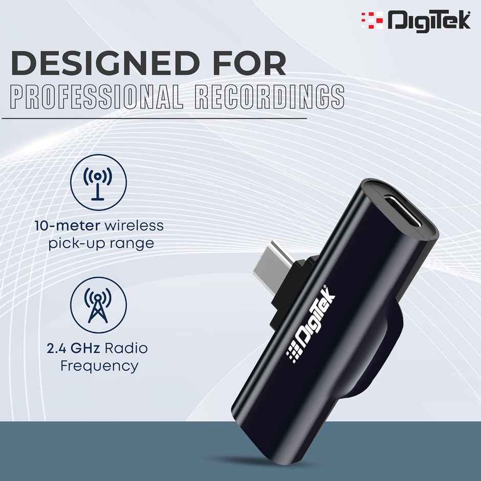 Digitek Dwm-001 Wireless Microphone & Receiver (Collar Mic)