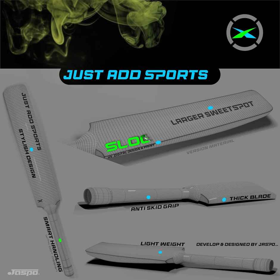 Jaspo SLOG LITE Plastic Tennis Cricket Bat Full Size Bat | 34 x 4.5 Inch